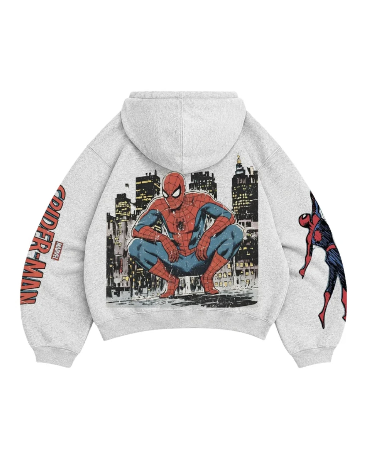 Spider Graphic Zip hoodie, back view