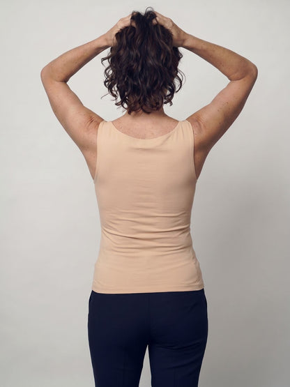 Ayah Restore Bra Tank back view in beige
