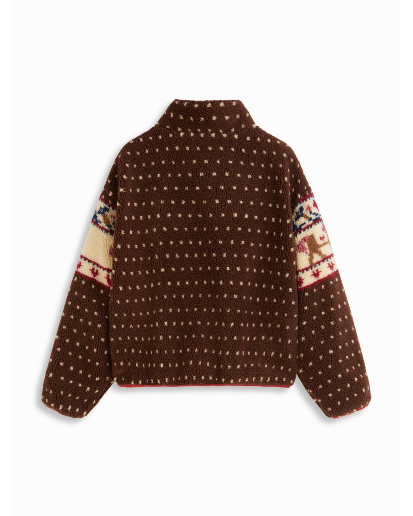 Fleece Collar Graphic Jacket