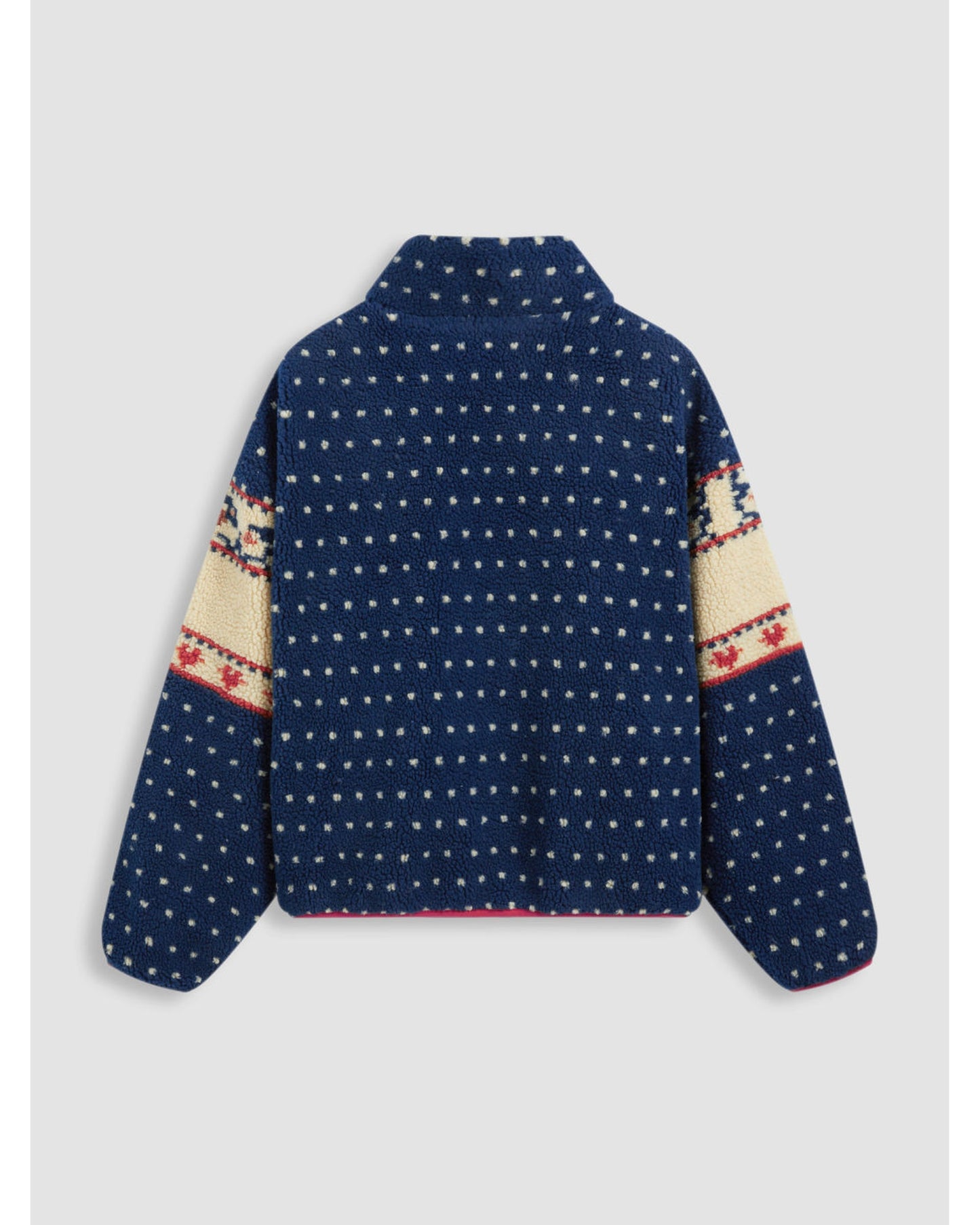 Fleece Collar Graphic Jacket