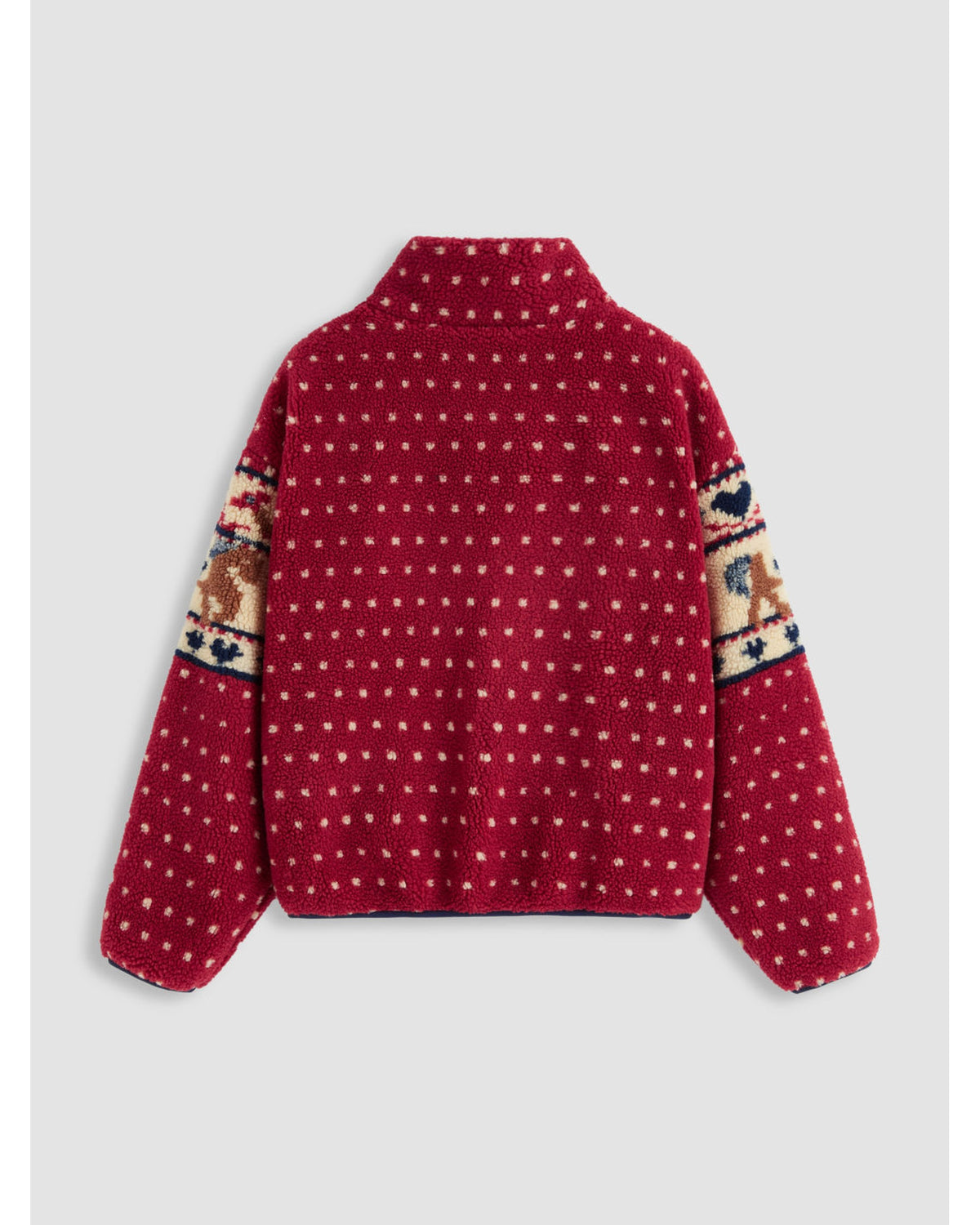 Fleece Collar Graphic Jacket