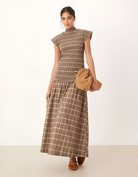 Plaid Maxi Dress