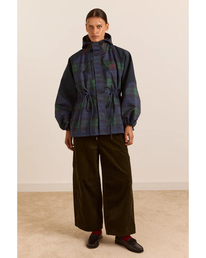 Liu Raincoat Navy Check