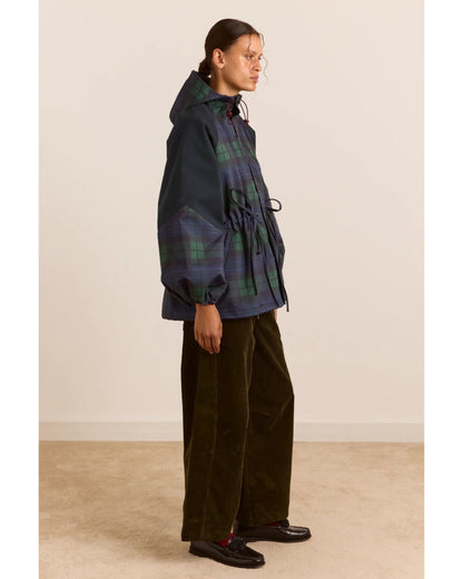 Liu Raincoat Navy Check