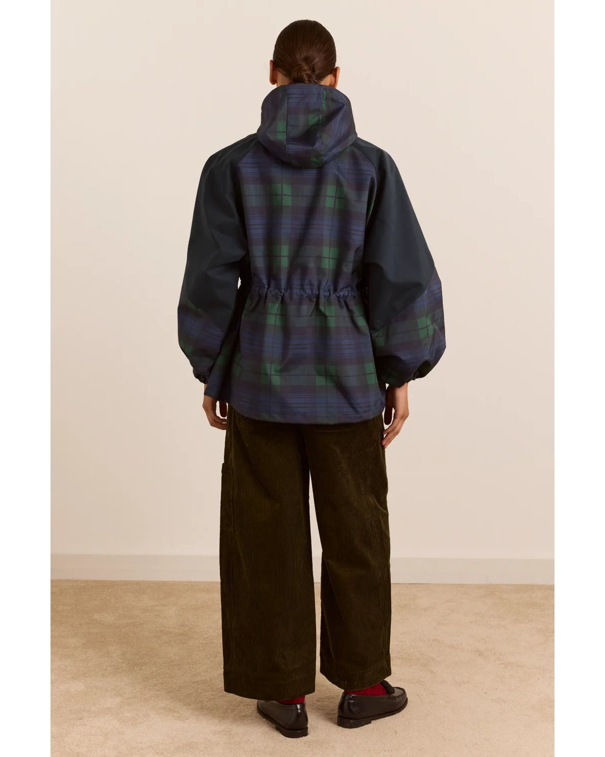 Liu Raincoat Navy Check