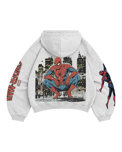 Spider Graphic Zip hoodie, back view