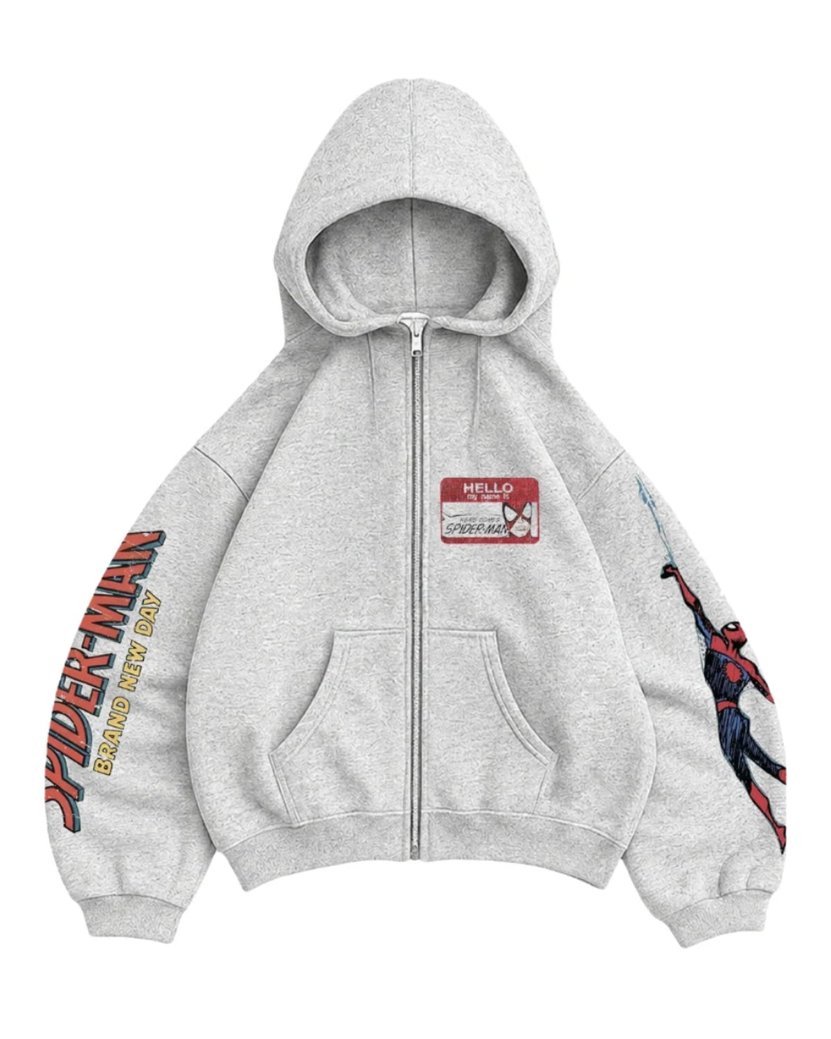 Spider Graphic Zip hoodie, front view